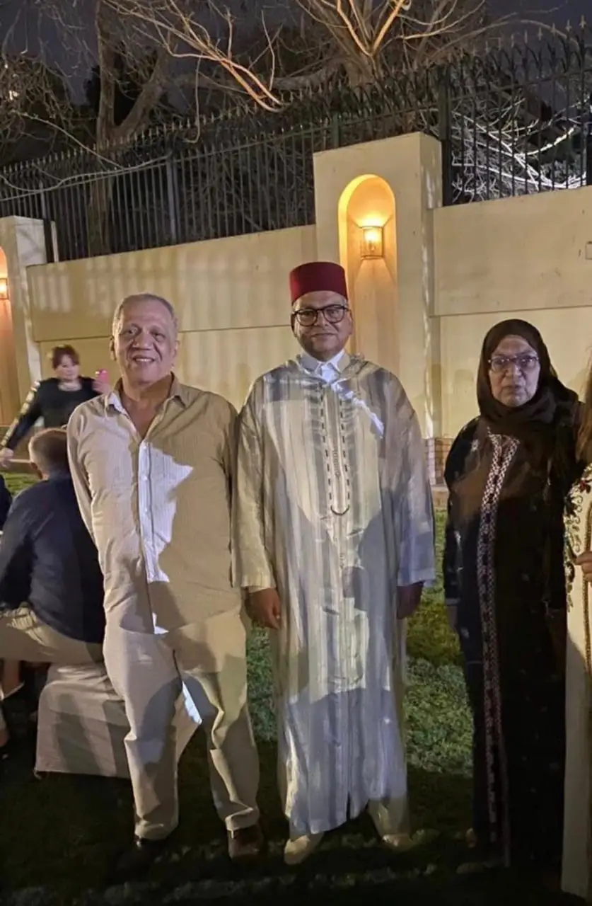 أعضاء الرابطة رفقة نائب السفير المغربي